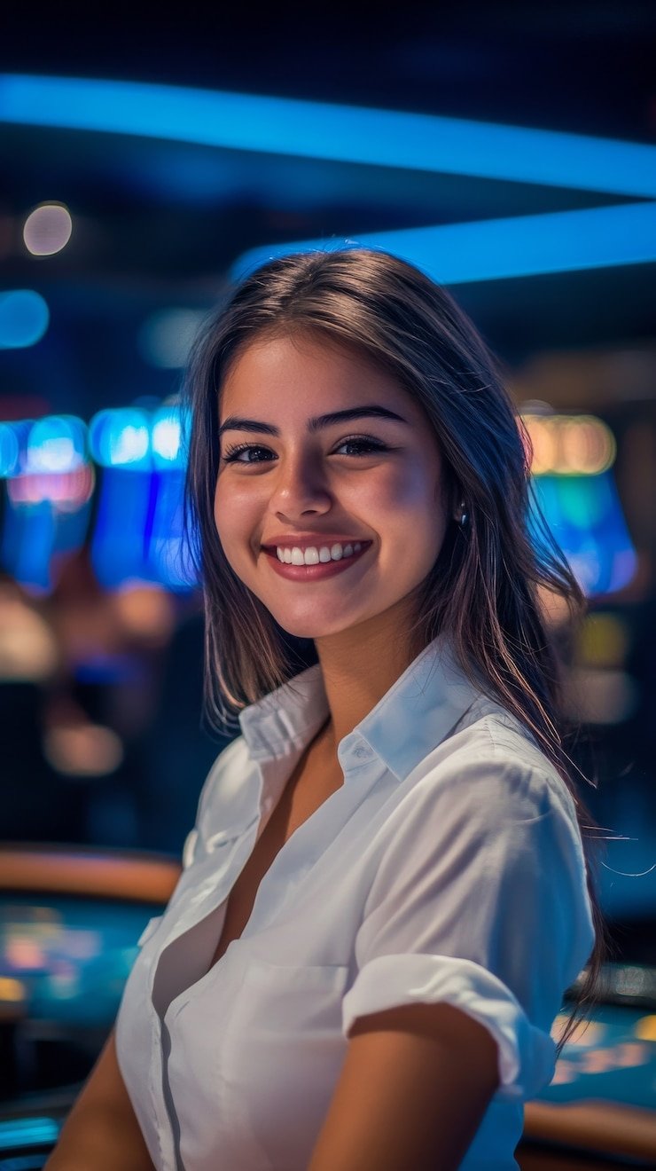 Antarmuka taruhan Lightning Baccarat dengan opsi pemain, banker, dan seri