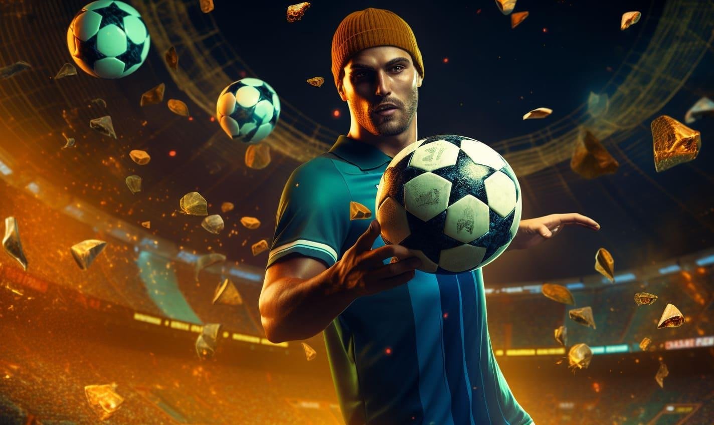 Pemain Premier League dalam aksi di lapangan dengan bola