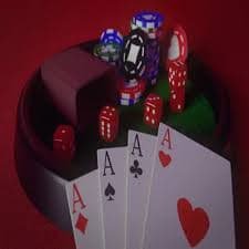 Meja permainan Sakong di masterslot69 dengan dealer dan pemain yang siap bermain